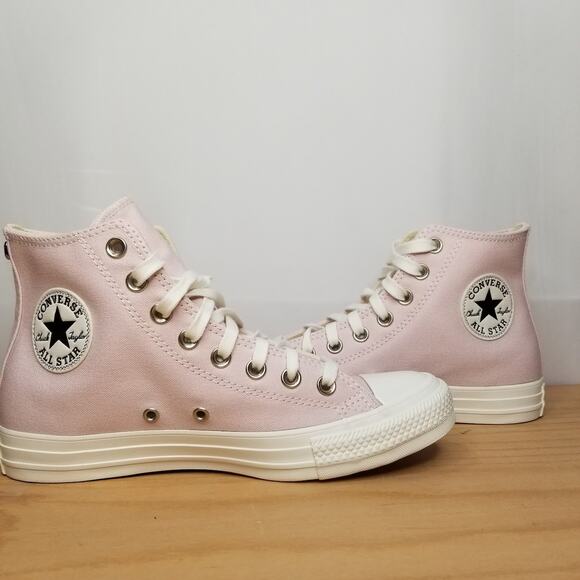 Converse CTAS Embroidered Hi Tops Brand New Size 7.5 Barely Rose A0340C NWT - Picture 2 of 9